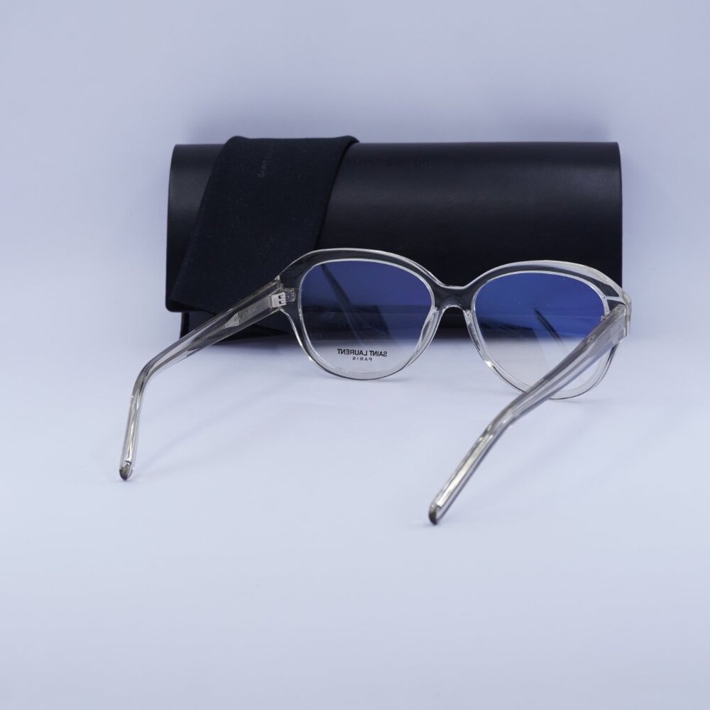 Saint Laurent SL411 004 Eyeglasses Transparent 57mm Square Frame - Picture 11 of 11
